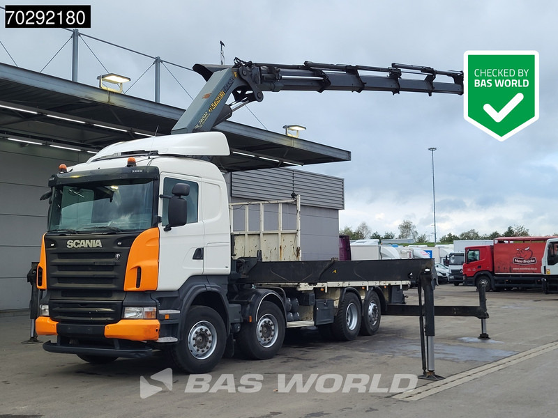 Scania R420 8X2 Palfinger PK74002 Kran Crane Retarder Lift-Steering Axle Euro 4 - Camion plateau, Camion grue: photos 1 Scania R420 8X2 Palfinger PK74002 Kran Crane Retarder Lift-Steering Axle Euro 4 - Camion plateau, Camion grue: photos 1