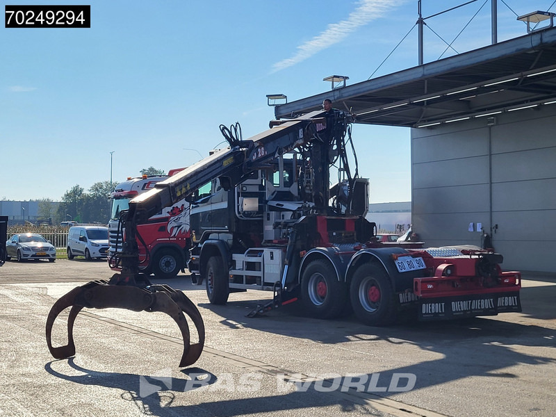 Scania R580 6X4 Holz Kran Diebolt D28 Full-Steell Extentable Trailer - Camion grumier, Camion grue: photos 5 Scania R580 6X4 Holz Kran Diebolt D28 Full-Steell Extentable Trailer - Camion grumier, Camion grue: photos 5