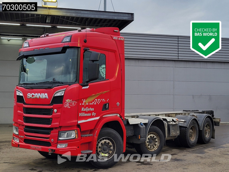 Scania R650 R 8X4 8x4 chassis Big-Axle Retarder Semi Automatic Euro 6 - Châssis cabine: photos 1 Scania R650 R 8X4 8x4 chassis Big-Axle Retarder Semi Automatic Euro 6 - Châssis cabine: photos 1