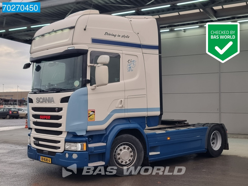 Scania R410 4X2 NL-Truck Retarder 2x Tanks Standklima - Tracteur routier: photos 1 Scania R410 4X2 NL-Truck Retarder 2x Tanks Standklima - Tracteur routier: photos 1