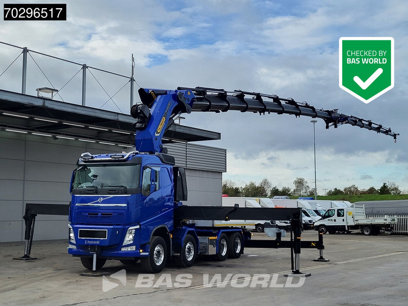 Volvo FH 540 FH 8X4 Palfinger PK165.002 TEC G Fly-Jib Winch Big-Axle VEB+ Euro 6 - Camion plateau, Camion grue: photos 1 Volvo FH 540 FH 8X4 Palfinger PK165.002 TEC G Fly-Jib Winch Big-Axle VEB+ Euro 6 - Camion plateau, Camion grue: photos 1