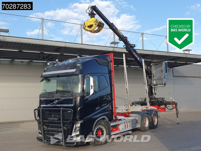 Volvo FH16 750 FH16 6X4 HIAB E96S 79 wood crane Retarder Dynamic-Steering Big-Axle Euro 6 - Camion grumier, Camion grue: photos 1 Volvo FH16 750 FH16 6X4 HIAB E96S 79 wood crane Retarder Dynamic-Steering Big-Axle Euro 6 - Camion grumier, Camion grue: photos 1