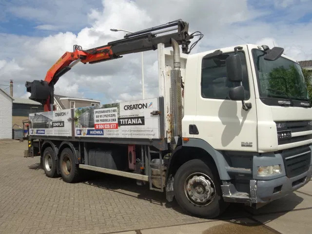 Camion plateau, Camion grue DAF CF 360 6X4 MANUAL GEAR STEELSPRINGS 18,5 TON PALFINKER: photos 15