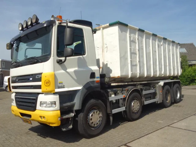 DAF CF 410 8X4 NCH CONTAINER SYSTEEM 32 TON 90 graden silo containers,25 CUB CONTAINER - Camion - système de câble: photos 1 DAF CF 410 8X4 NCH CONTAINER SYSTEEM 32 TON 90 graden silo containers,25 CUB CONTAINER - Camion - système de câble: photos 1