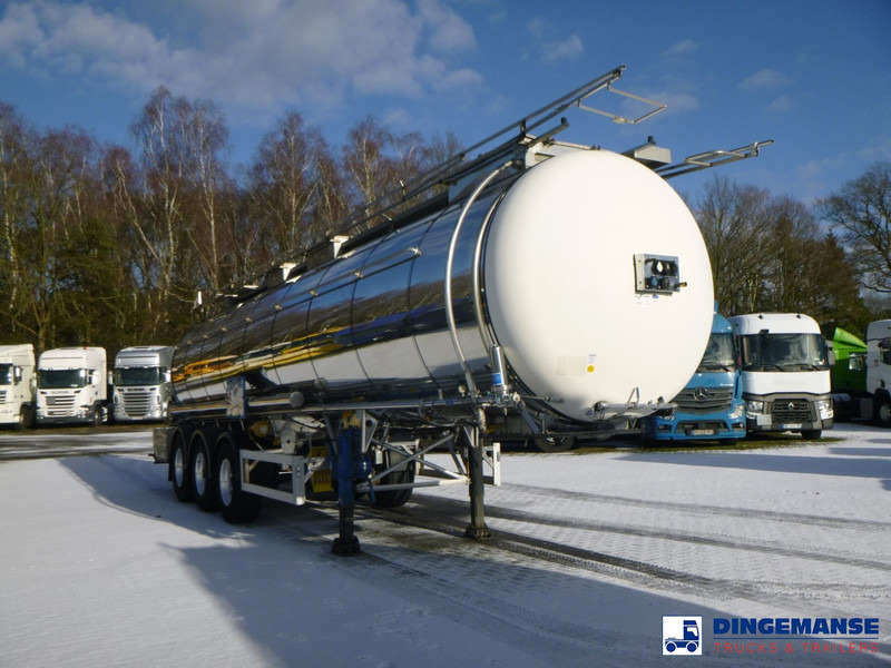 Feldbinder Chemical tank inox L4BH 30 m3 / 1 comp + pump - Semi-remorque citerne: photos 2 Feldbinder Chemical tank inox L4BH 30 m3 / 1 comp + pump - Semi-remorque citerne: photos 2