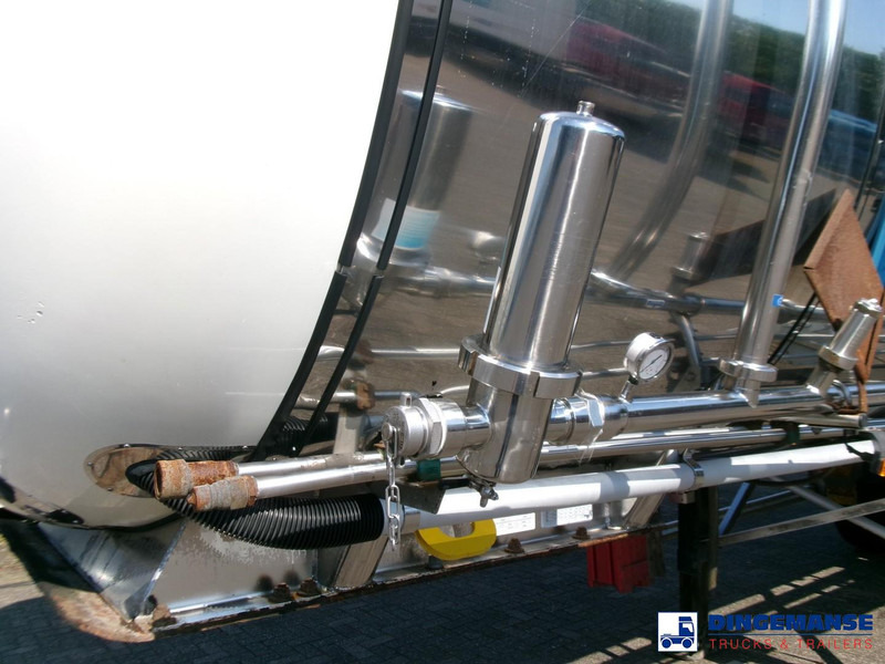 Semi-remorque citerne Feldbinder Chemical tank (non-ADR) inox 30 m3 / 1 comp + pump: photos 8