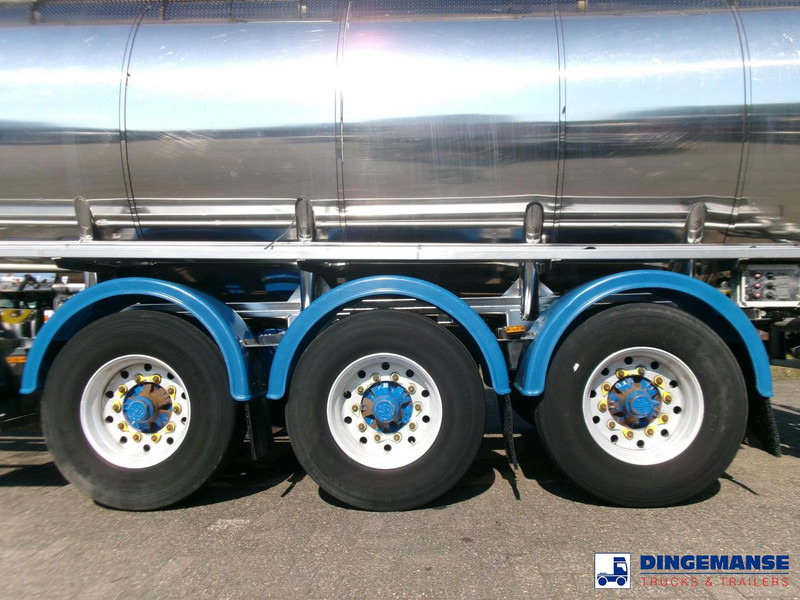 Semi-remorque citerne Feldbinder Chemical tank (non-ADR) inox 30 m3 / 1 comp + pump: photos 17