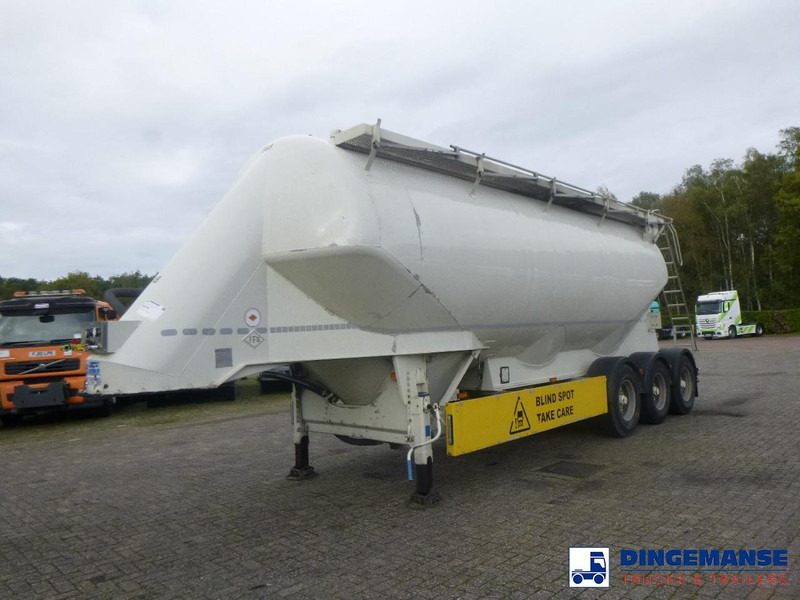 Feldbinder Powder tank alu 40 m3 / 1 comp + compressor - Semi-remorque citerne: photos 1 Feldbinder Powder tank alu 40 m3 / 1 comp + compressor - Semi-remorque citerne: photos 1