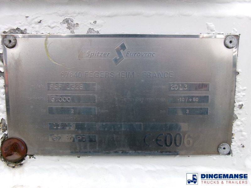 Semi-remorque citerne SPITZER Powder tank alu 37 m3 / 1 comp: photos 11