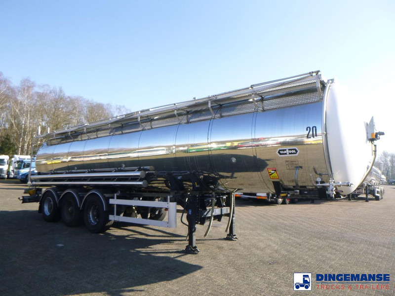 Van Hool Chemical tank inox 30 m3 / 3 comp - Semi-remorque citerne: photos 2 Van Hool Chemical tank inox 30 m3 / 3 comp - Semi-remorque citerne: photos 2