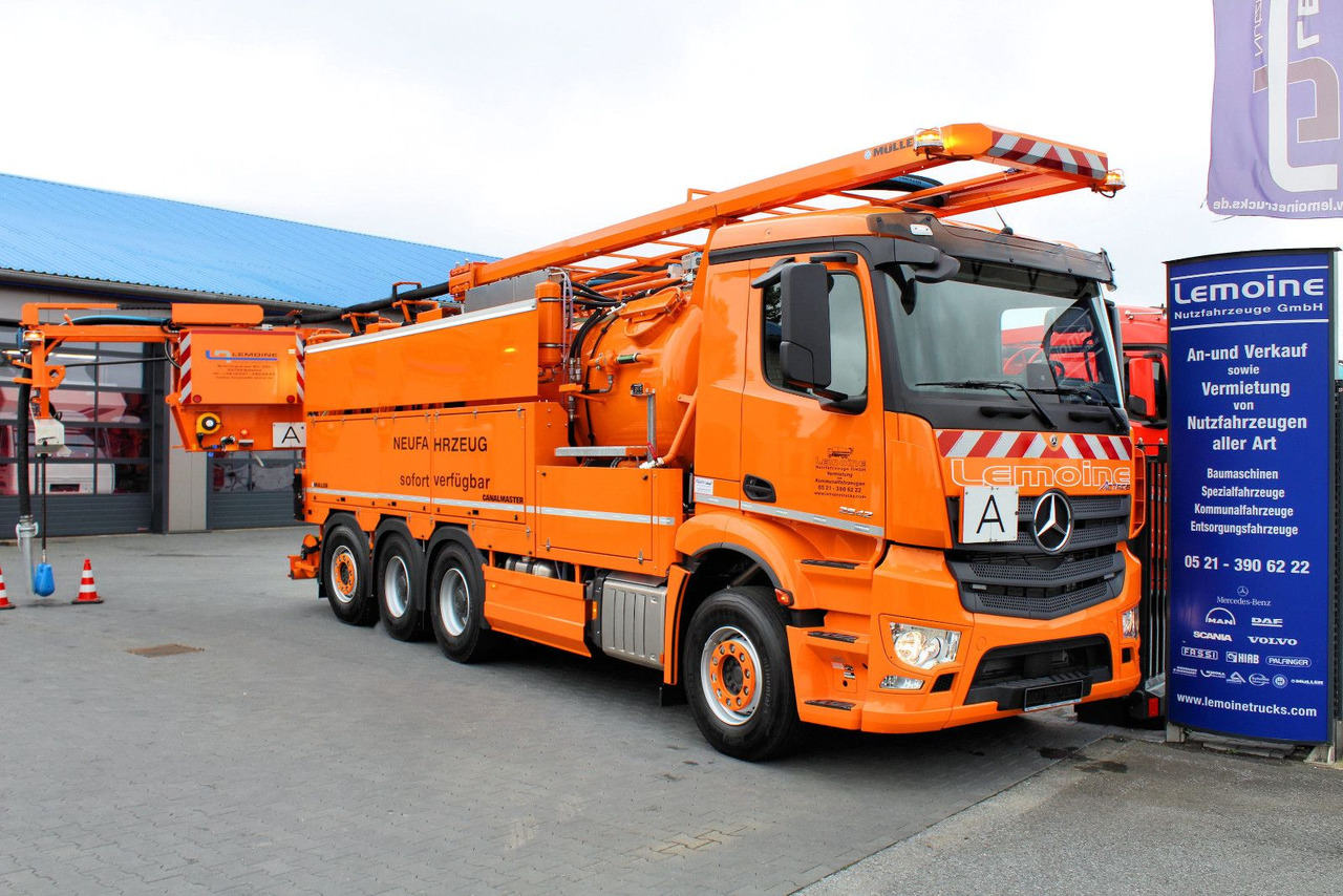 Mercedes-Benz Arocs Müller Canalmaster F 160 EWA WRG - Camion hydrocureur: photos 1 Mercedes-Benz Arocs Müller Canalmaster F 160 EWA WRG - Camion hydrocureur: photos 1
