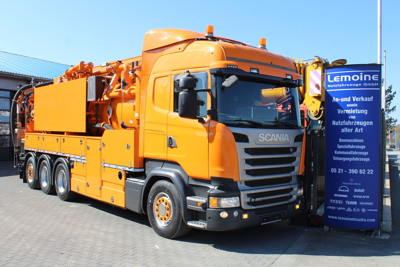 Scania R450 8x4 Kroll 19m³ Wasserrückgewinner Kombi-HD - Camion hydrocureur: photos 1 Scania R450 8x4 Kroll 19m³ Wasserrückgewinner Kombi-HD - Camion hydrocureur: photos 1