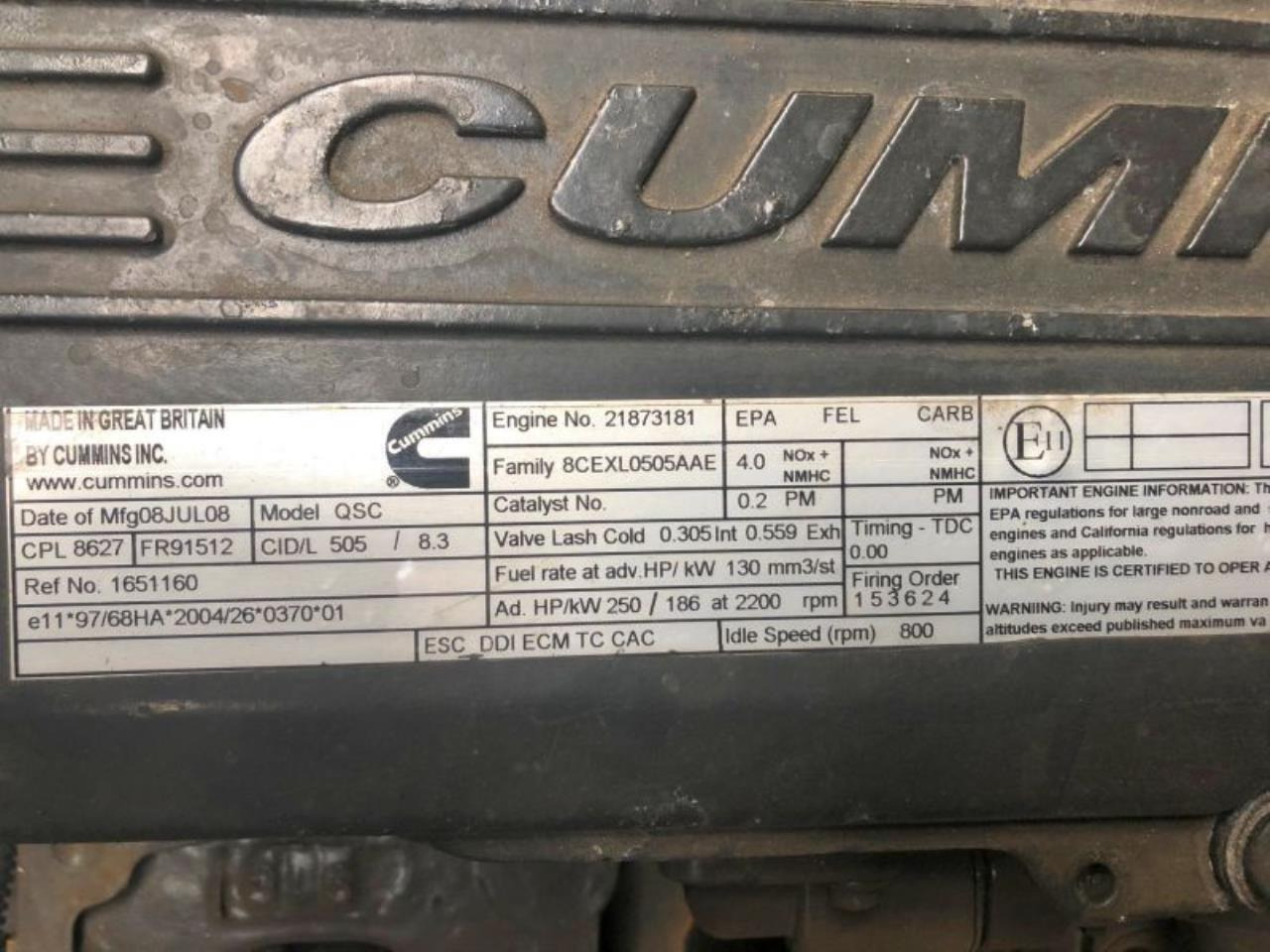 Cummins QSB 8.3 250 - Moteur: photos 3 Cummins QSB 8.3 250 - Moteur: photos 3