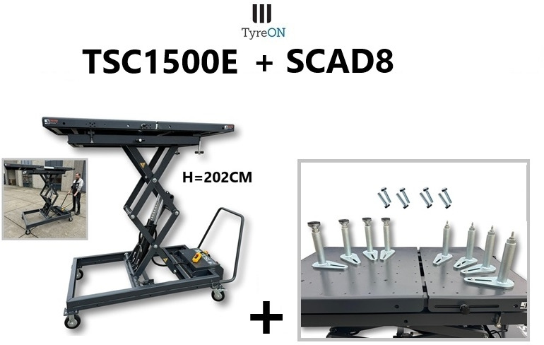230V mobile lifting table 1500 kg + 8 pcs height adapterset - Équipement de garage: photos 1 230V mobile lifting table 1500 kg + 8 pcs height adapterset - Équipement de garage: photos 1
