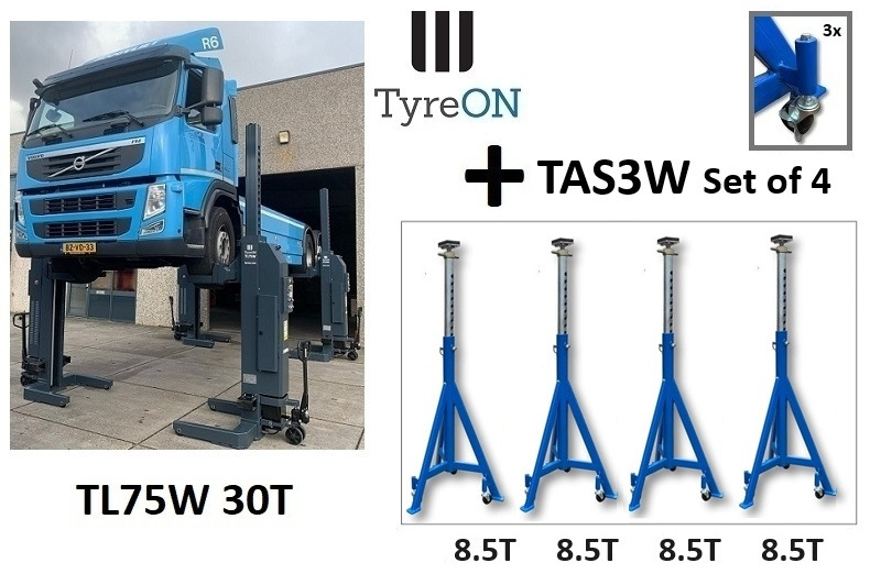 30T mobile column lift + 8,5T axle support x 4 - Équipement de garage: photos 1 30T mobile column lift + 8,5T axle support x 4 - Équipement de garage: photos 1