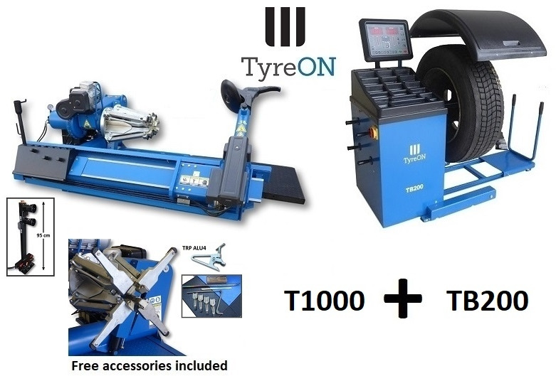T1000 2-speed 56 Inch truck tyre changer + truck / bus / car wheel balancer 200 kg wheel lift TB200 - Équipement de garage: photos 1 T1000 2-speed 56 Inch truck tyre changer + truck / bus / car wheel balancer 200 kg wheel lift TB200 - Équipement de garage: photos 1