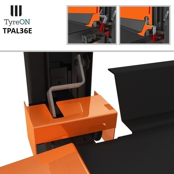 Équipement de garage TPAL36E 4 post parking lift- 3.6T - Height 222 cm - 480 cm runways - Electric release - For indoor and outdoor use - 230V - Park 2 vehicles on top of each: photos 6 Équipement de garage TPAL36E 4 post parking lift- 3.6T - Height 222 cm - 480 cm runways - Electric release - For indoor and outdoor use - 230V - Park 2 vehicles on top of each: photos 6