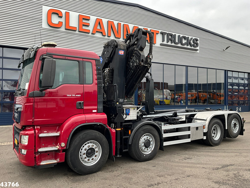 MAN TGS 35.480 8x4H Euro 6 HMF 40 Tonmeter laadkraan + Fly-Jib - Camion ampliroll, Camion grue: photos 2 MAN TGS 35.480 8x4H Euro 6 HMF 40 Tonmeter laadkraan + Fly-Jib - Camion ampliroll, Camion grue: photos 2