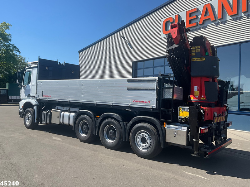 Camion benne, Camion grue Mercedes-Benz Arocs 3251 8x4 Euro 6 Retarder Palfinger 34 Tonmeter laadkraan + Fly-Jib 2 zijdige kipper Just 146.766 km!: photos 6