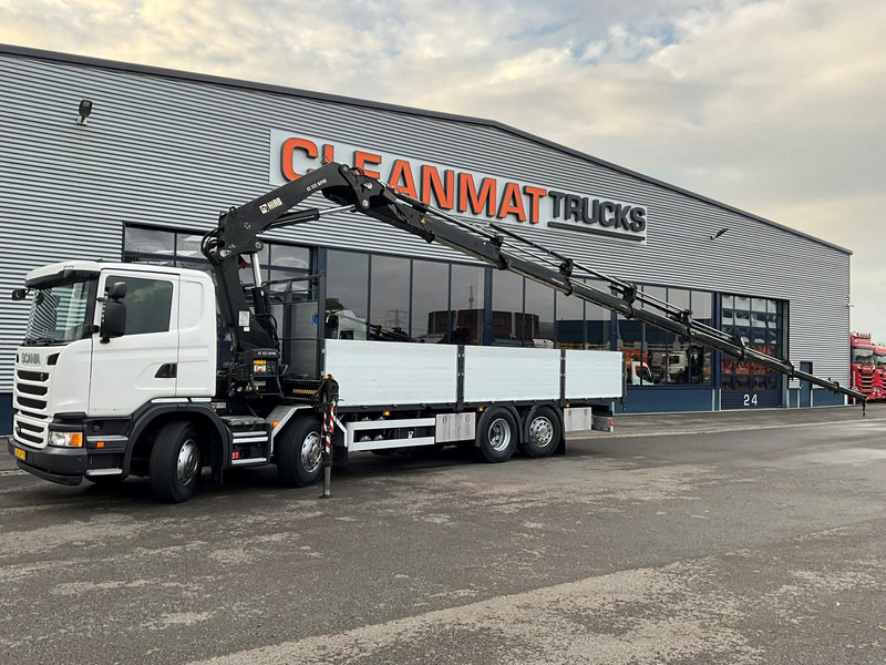 Scania G 450 8x2 Euro 6 Hiab 32 Tonmeter laadkraan Just 114.221 km! - Camion grue: photos 1 Scania G 450 8x2 Euro 6 Hiab 32 Tonmeter laadkraan Just 114.221 km! - Camion grue: photos 1