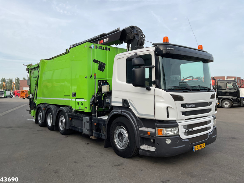 Scania P 360 Faun 18m³ + Hiab crane + Underground Container Washing Installation - Benne à ordures ménagères: photos 3 Scania P 360 Faun 18m³ + Hiab crane + Underground Container Washing Installation - Benne à ordures ménagères: photos 3
