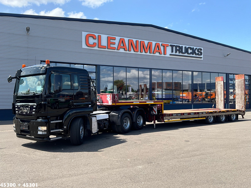 MAN TGS 33.440 6x4 Hydrauliek + Kaiser Robuste 3-assige oplegger met oprijrampen - Tracteur routier: photos 1 MAN TGS 33.440 6x4 Hydrauliek + Kaiser Robuste 3-assige oplegger met oprijrampen - Tracteur routier: photos 1