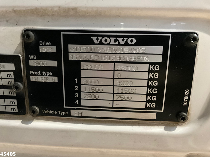 Camion benne, Camion grue Volvo FM 330 HMF 16 Tonmeter Z-kraan: photos 20