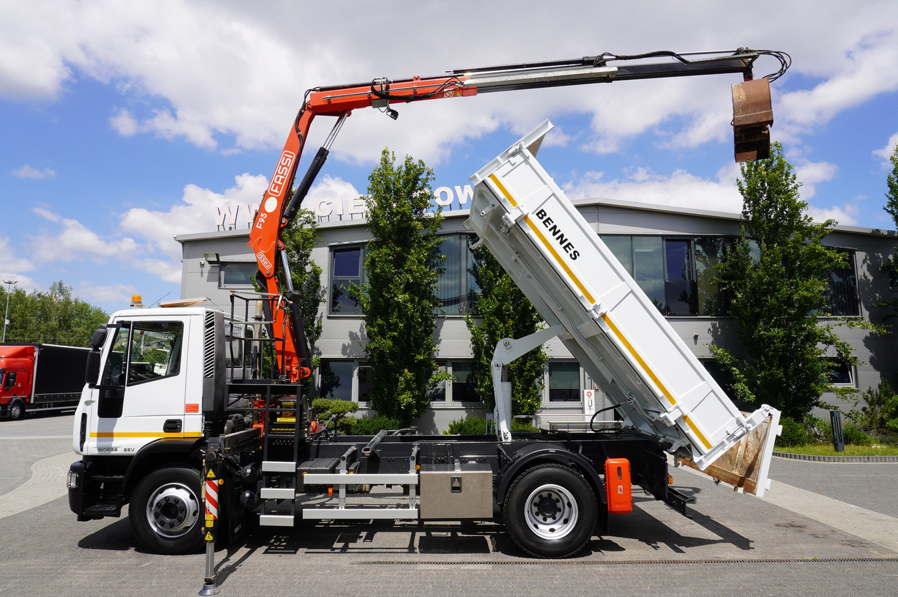 Camion plateau, Camion grue IVECO Eurocargo 160E22 EEV Dump truck / Bortmatic / Crane FASSI F95A.0.22: photos 13