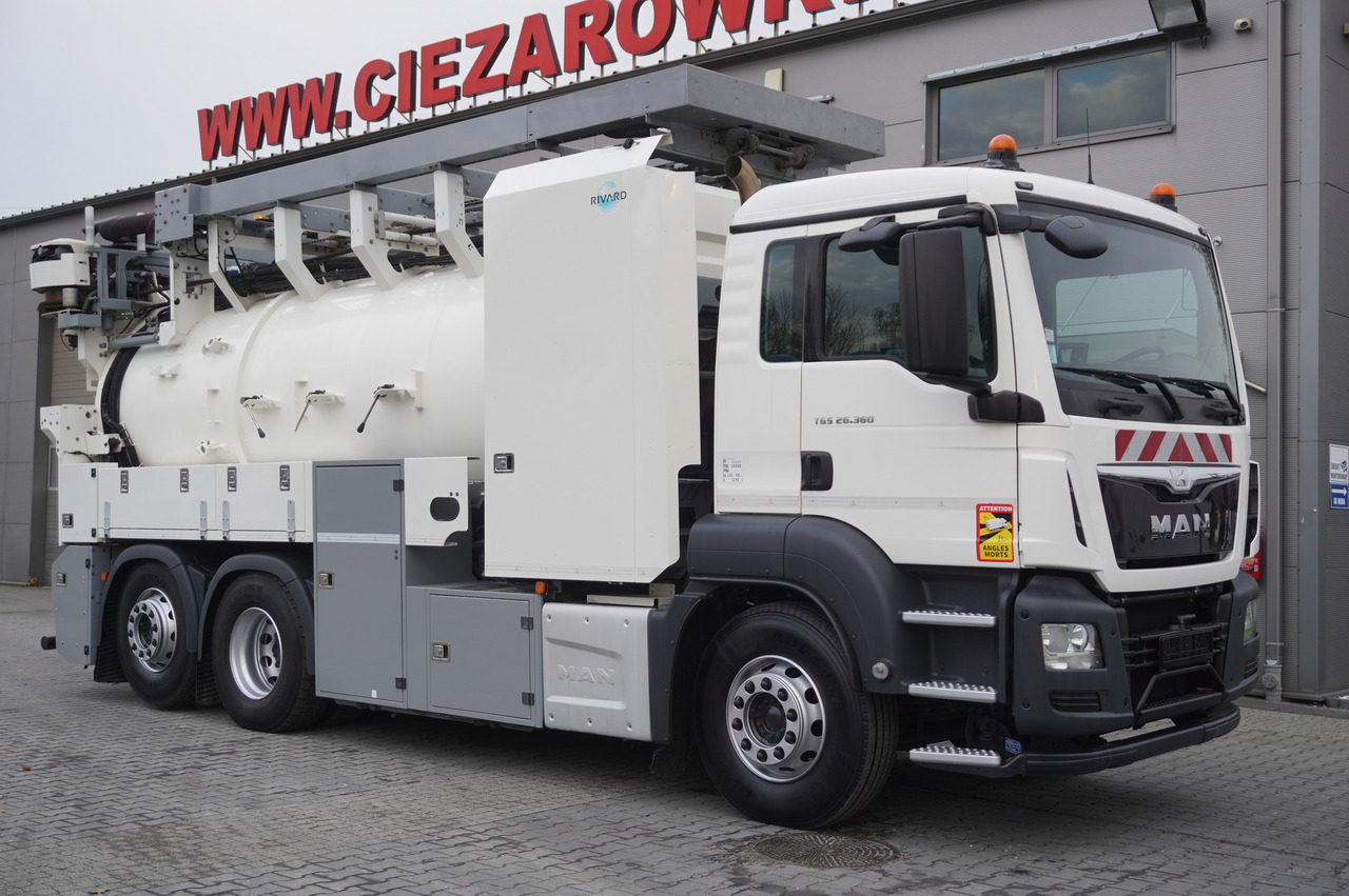 MAN TGS 26.360 E6 / RIVARD sewage cleaner 18 m3 / 180 tho. km / steering axle / 2 units - Camion hydrocureur: photos 2 MAN TGS 26.360 E6 / RIVARD sewage cleaner 18 m3 / 180 tho. km / steering axle / 2 units - Camion hydrocureur: photos 2