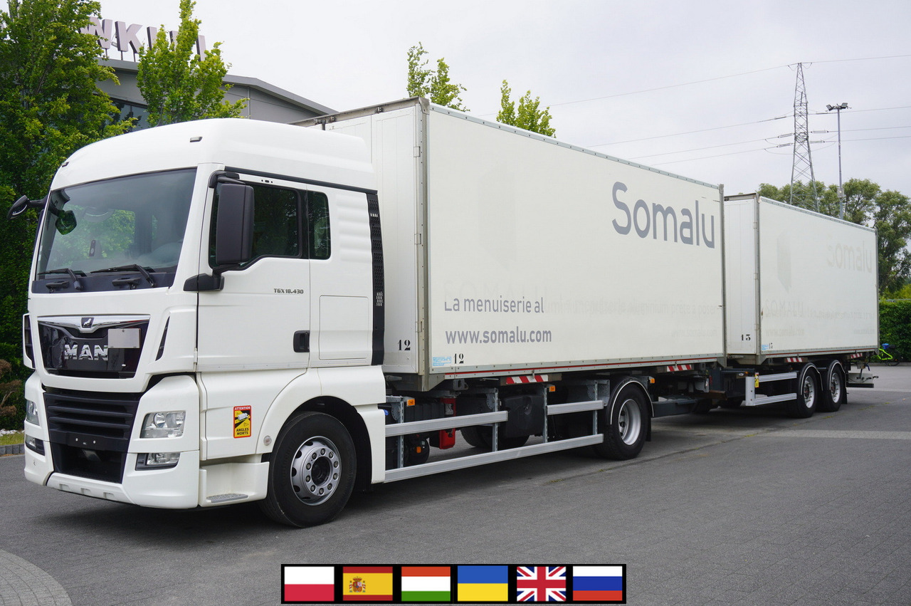 MAN TGX 18.430 / 18 EPAL box / Fruehauf 18 EPAL box trailer / 2021 - Camion fourgon: photos 1 MAN TGX 18.430 / 18 EPAL box / Fruehauf 18 EPAL box trailer / 2021 - Camion fourgon: photos 1