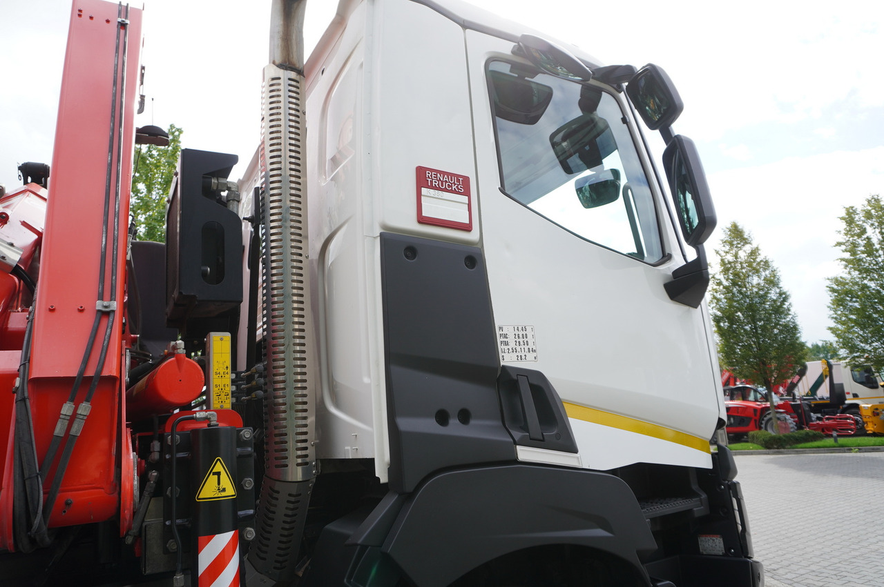 Camion benne, Camion grue RENAULT K380 6×4 / FASSI F175 crane 7.85 t / 120 thousand km! / 2-sided tipper: photos 21