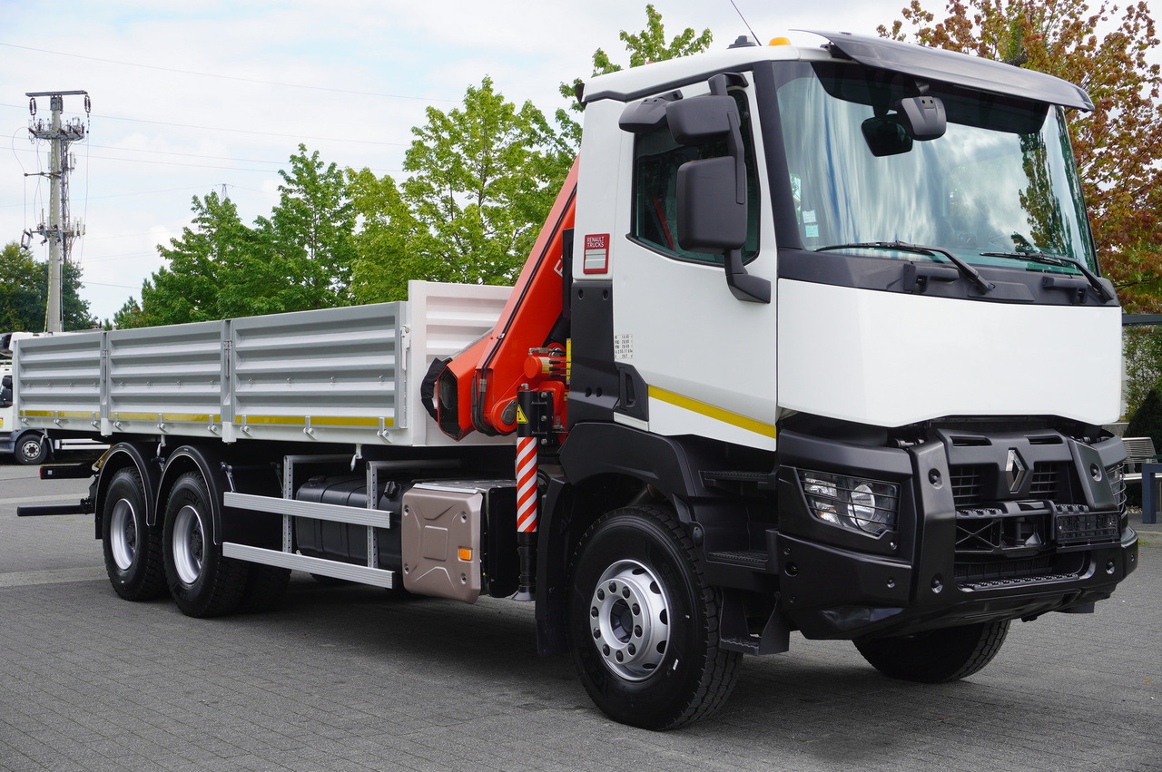 Camion benne, Camion grue RENAULT K380 6×4 / FASSI F175 crane 7.85 t / 120 thousand km! / 2-sided tipper: photos 13