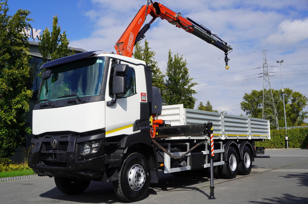 RENAULT K380 6×4 / FASSI F175 crane 7.85 t / 120 thousand km! / 2-sided tipper - Camion grue: photos 4 RENAULT K380 6×4 / FASSI F175 crane 7.85 t / 120 thousand km! / 2-sided tipper - Camion grue: photos 4