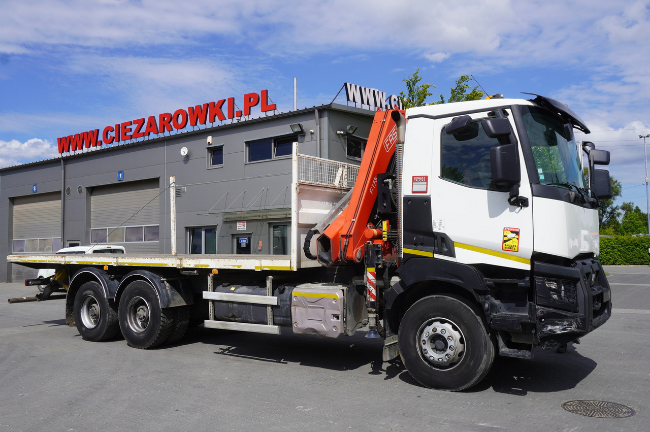 RENAULT K380 6x4 / FASSI F175 crane 7.85 t / 120 thousand km - Camion plateau, Camion grue: photos 4 RENAULT K380 6x4 / FASSI F175 crane 7.85 t / 120 thousand km - Camion plateau, Camion grue: photos 4