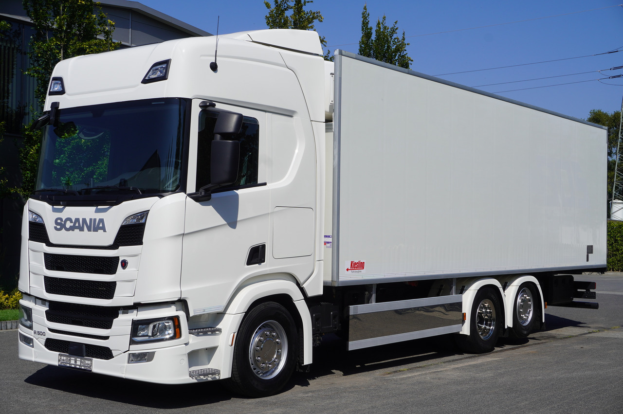 SCANIA R500 Hook-Up Refrigerated Truck KIESLING 20 EPAL / Carrier Supra 1250 Silent - Camion frigorifique: photos 1 SCANIA R500 Hook-Up Refrigerated Truck KIESLING 20 EPAL / Carrier Supra 1250 Silent - Camion frigorifique: photos 1