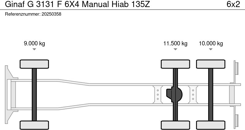 Camion grumier, Camion grue Ginaf G 3131 F 6X4 Manual Hiab 135Z: photos 8