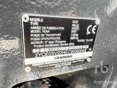 YANMAR SV22 (Unused) - Mini pelle: photos 5 YANMAR SV22 (Unused) - Mini pelle: photos 5