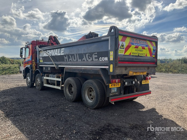 2018 Mercedes-Benz Arocs 8x4 Dump Truck with Crane - Camion benne: photos 4 2018 Mercedes-Benz Arocs 8x4 Dump Truck with Crane - Camion benne: photos 4