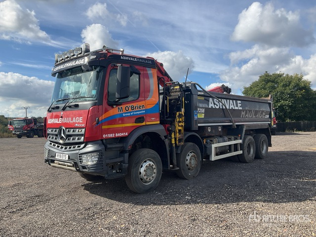 2018 Mercedes-Benz Arocs Palfinger Articulated Boom on 8x4 Dump Truck with Crane - Camion benne: photos 3 2018 Mercedes-Benz Arocs Palfinger Articulated Boom on 8x4 Dump Truck with Crane - Camion benne: photos 3
