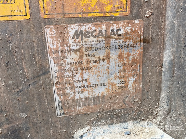 2020 Mecalac TA3H Hydrostatic Dumper - Tombereau: photos 2 2020 Mecalac TA3H Hydrostatic Dumper - Tombereau: photos 2