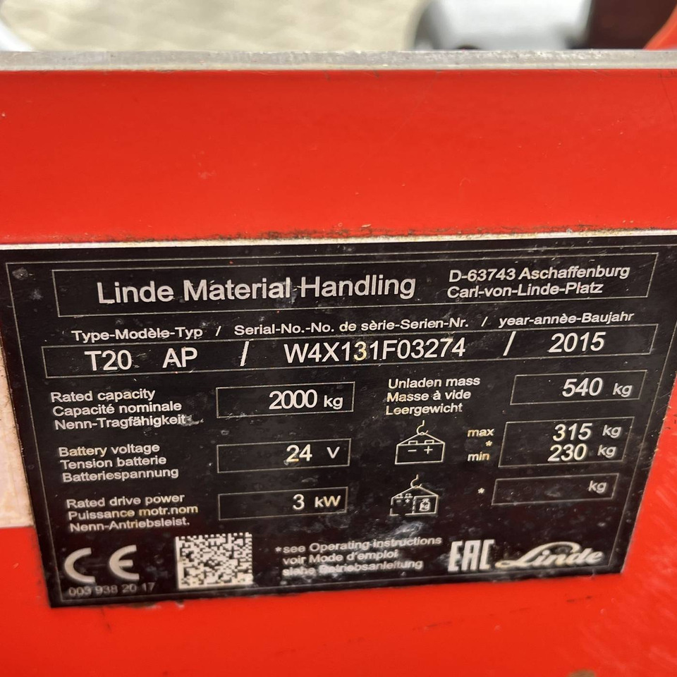 Transpalette Linde T20AP (131): photos 10