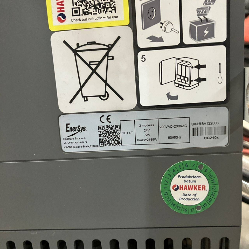 Pièces de rechange pour Matériel de manutention Hawker 24V/72A Lifetech TC1LT: photos 7 Pièces de rechange pour Matériel de manutention Hawker 24V/72A Lifetech TC1LT: photos 7