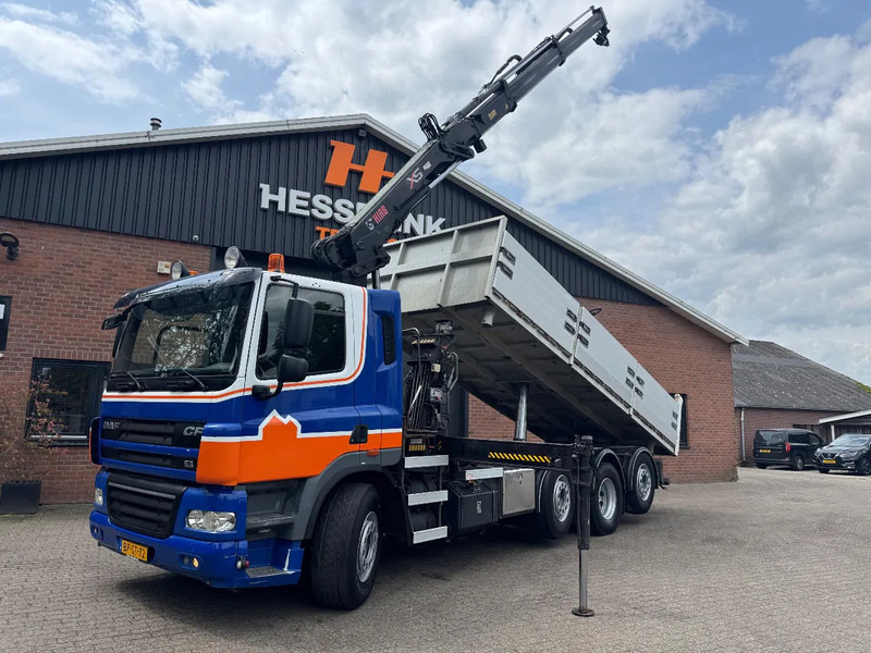 DAF CF 85.360 8X2 3 Zijdige kipper HIAB 16 t/m kraan AHK Top condition - Camion benne, Camion grue: photos 1 DAF CF 85.360 8X2 3 Zijdige kipper HIAB 16 t/m kraan AHK Top condition - Camion benne, Camion grue: photos 1