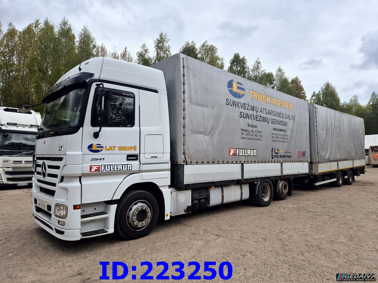 MERCEDES-BENZ Actros 2541 6x2 Retarder + Wielton trailer - Camion à rideaux coulissants: photos 1 MERCEDES-BENZ Actros 2541 6x2 Retarder + Wielton trailer - Camion à rideaux coulissants: photos 1