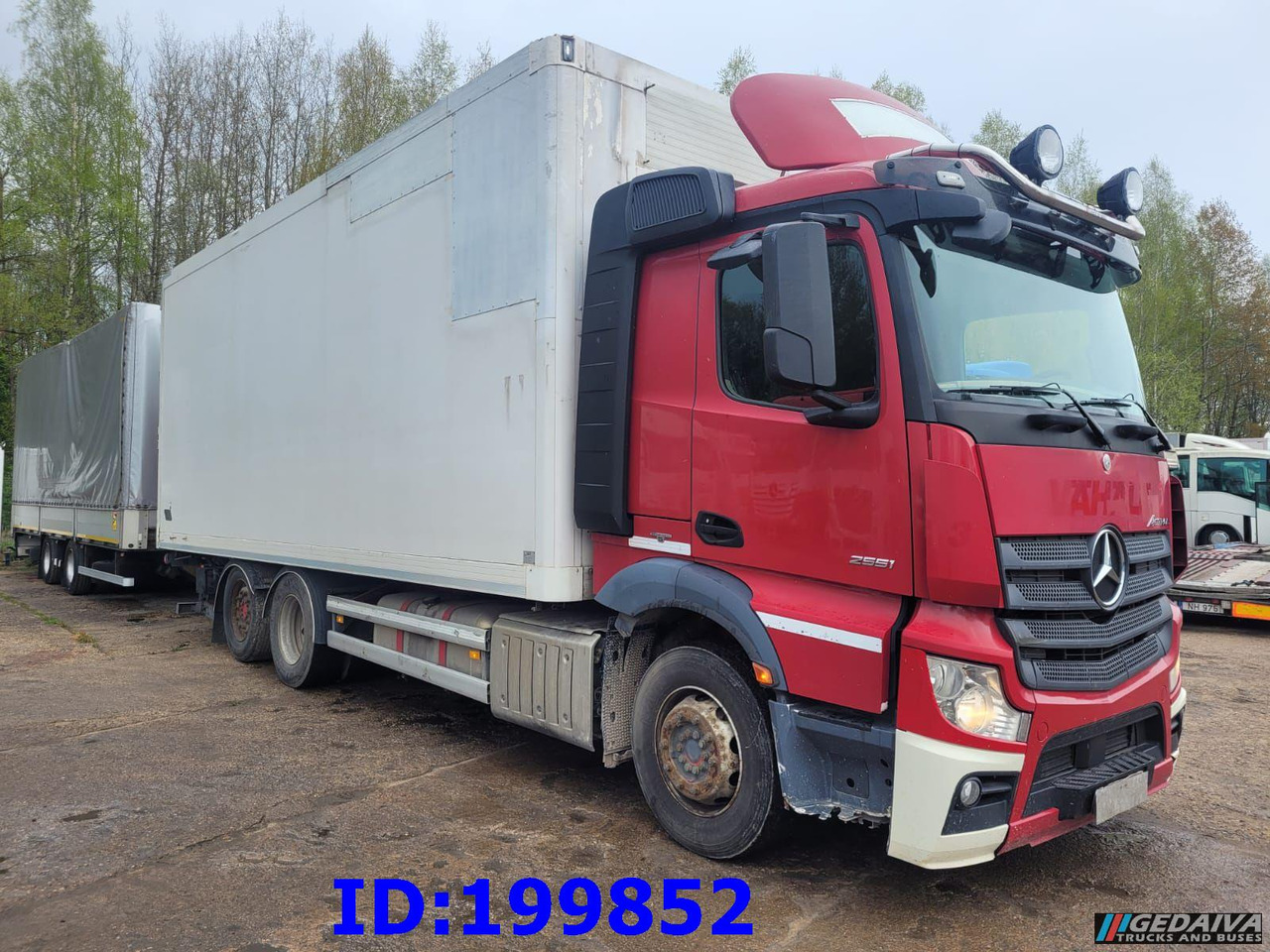 MERCEDES-BENZ Actros 2551 6x2 Euro5 + tilt trailer - Camion fourgon: photos 1 MERCEDES-BENZ Actros 2551 6x2 Euro5 + tilt trailer - Camion fourgon: photos 1