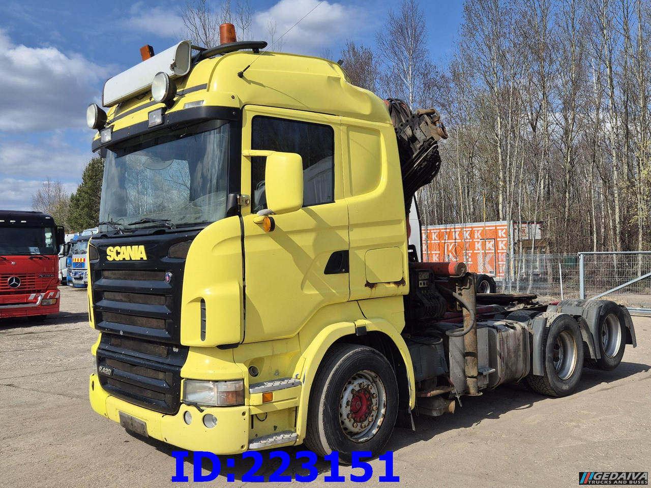 SCANIA R420 6x2 + Crane Palfinger PK23500 - Tracteur routier: photos 1 SCANIA R420 6x2 + Crane Palfinger PK23500 - Tracteur routier: photos 1