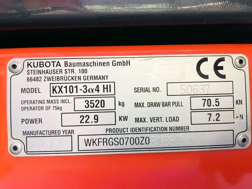 Kubota KX101-3a (4053) - Mini pelle: photos 3 Kubota KX101-3a (4053) - Mini pelle: photos 3