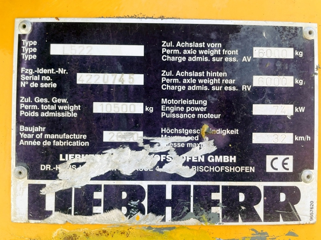 Liebherr L522 (4023) - Chargeuse sur pneus: photos 4 Liebherr L522 (4023) - Chargeuse sur pneus: photos 4