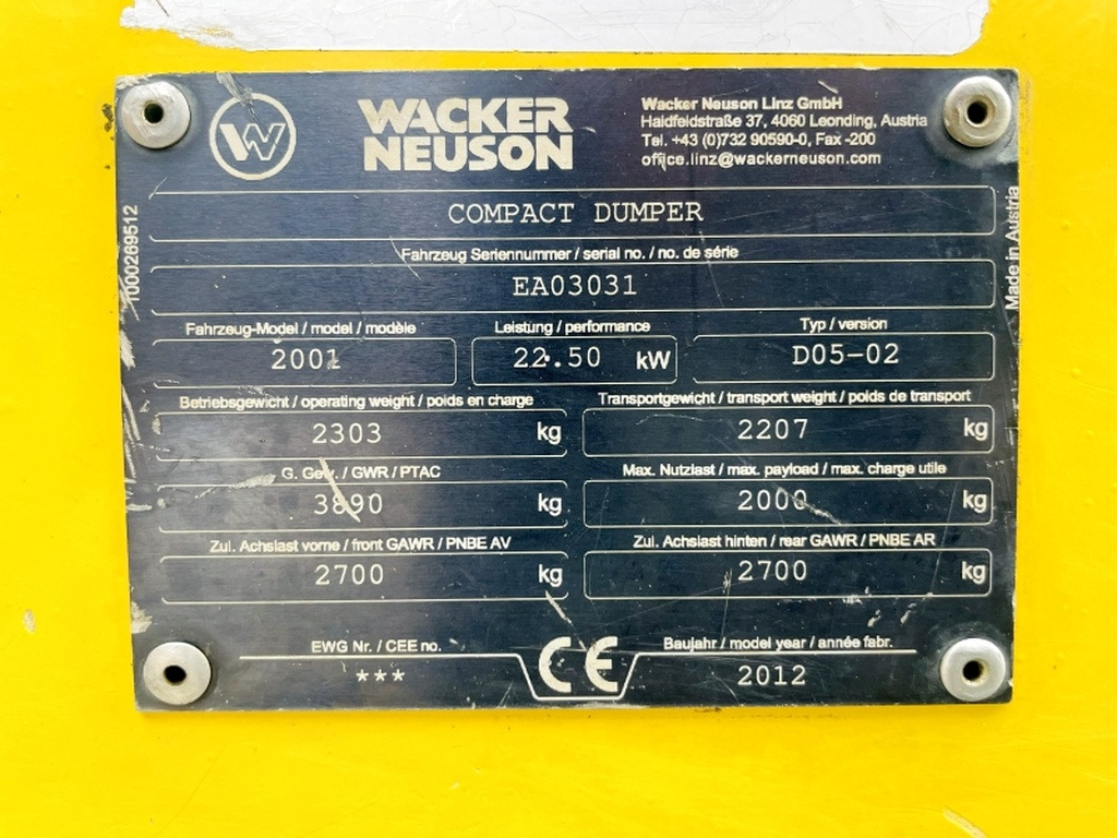 Neuson 2001 Selbstlader (4058) - Mini tombereau: photos 4 Neuson 2001 Selbstlader (4058) - Mini tombereau: photos 4