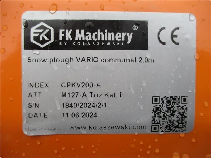 Lame à neige pour Machine agricole Limas Vario SHL 200 med lys: photos 11